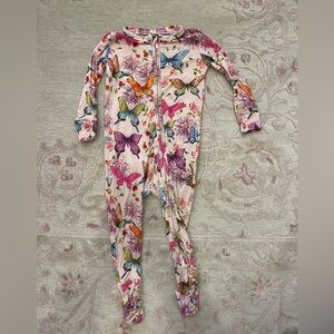 Posh Peanut Pjs Colorful Butterfly Print Kids One Piece 12-18 months